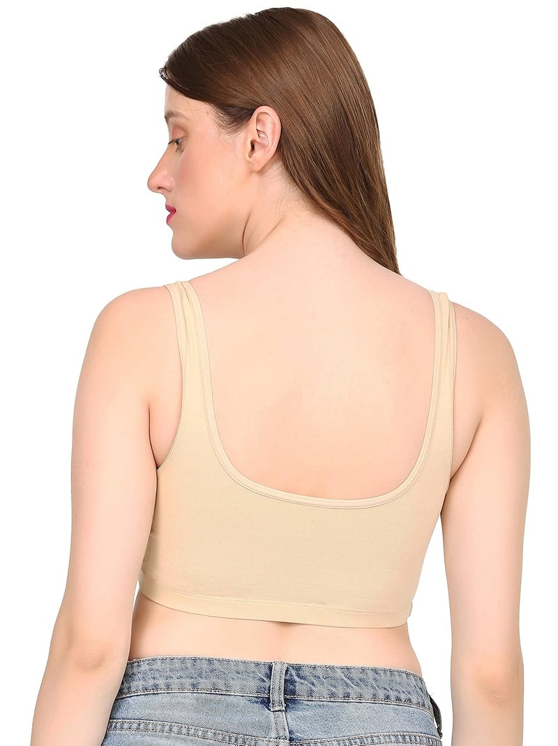 Mysha Cotton Full Coverage Non Padded Wire Free Air Sports Bra for Women (Pack of 2) - Image 5